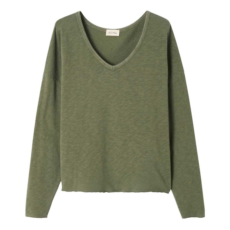 American Vintage Sonoma V-Neck Long Sleeve T-Shirt image number 6